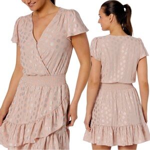 EUC Michael Kors Julia Wrap Dress in Rosewater Size Large